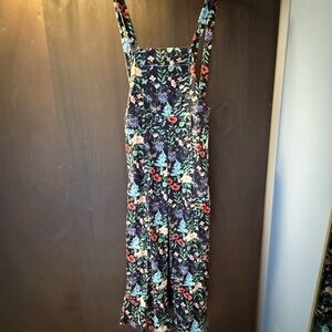 Floral Print Overalls